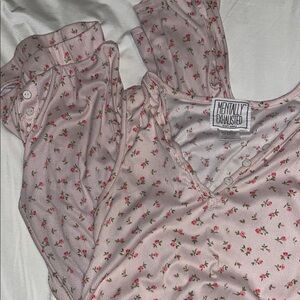 Mentally Exhausted Pink Floral Top